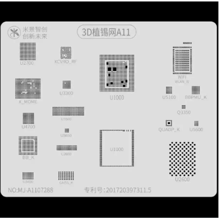 MJ 3D BGA Reballing Steel Stencil Plate Net For iPhone 6-13PM - Image 12