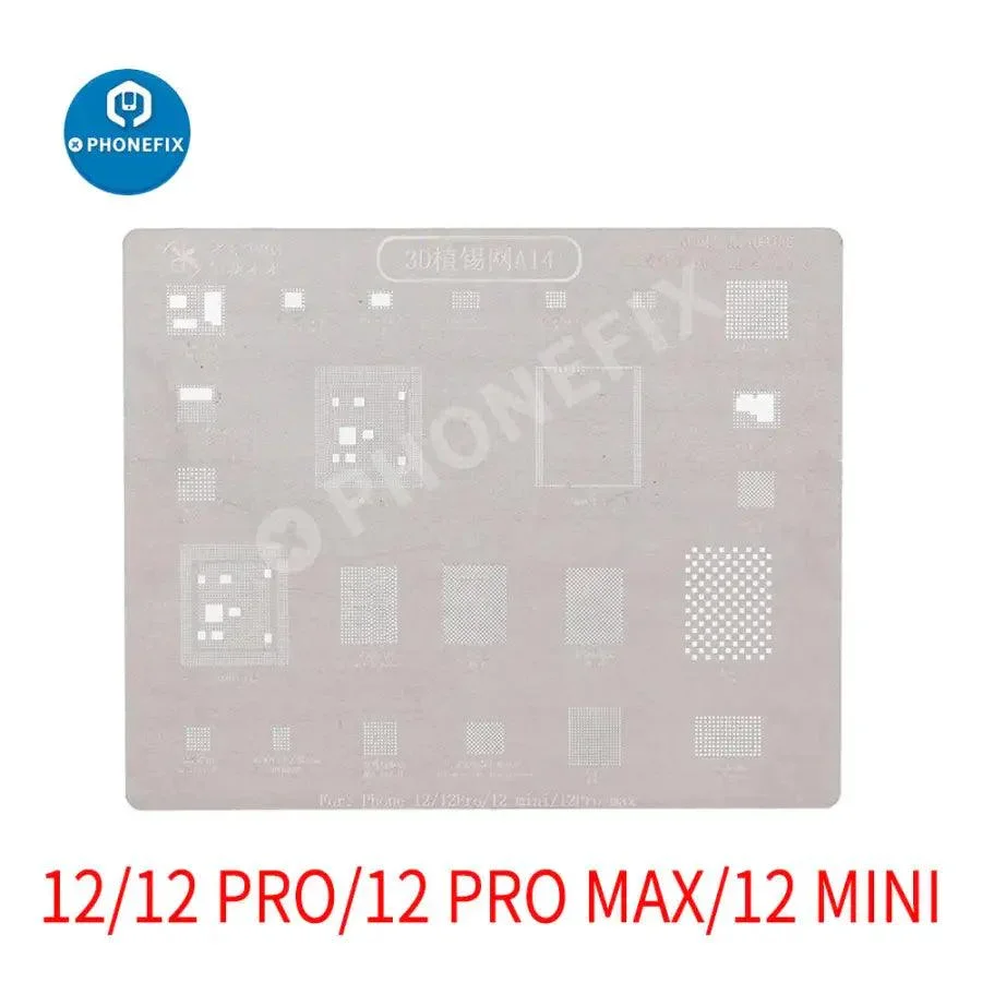 MJ 3D BGA Reballing Steel Stencil Plate Net For iPhone 6-13PM - Image 15