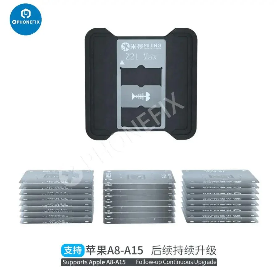 MJ Z21 MAX CPU Reballing Stencil For iPhone 6-16 Pro Max Repair - Image 14