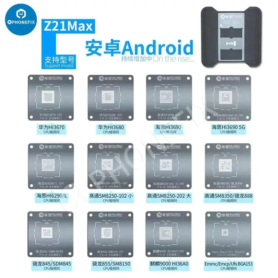 MJ Z21 MAX CPU Reballing Stencil For iPhone 6-16 Pro Max Repair - Image 6