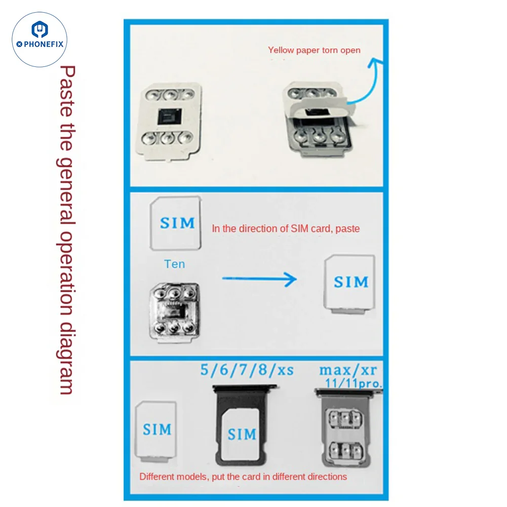 MKSD iOS 18 SIM Unlock Card with Single-sided Adhesive For iPhone 16 Series - Image 2
