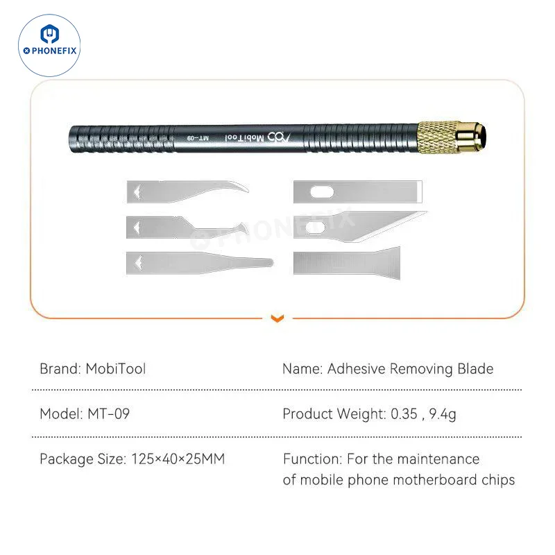 MobiTool MT-09 Phone PCB CPU BGA IC Glue Removal Blade Kit - Image 6
