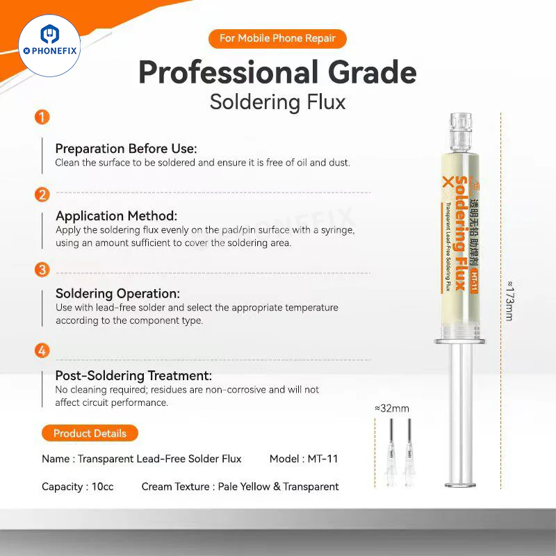 MobiTool MT-11 Clear Lead-free Soldering Flux for Phone PCB IC Repair - Image 6