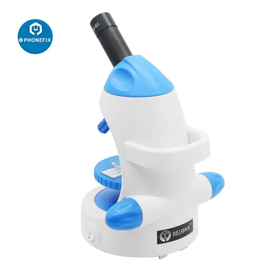 Monocular Biological HD Microscope 1600X For Lab Student with Phone Holder - Image 7
