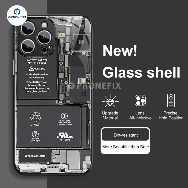 Motherboard Circuit Board Glass Phone Case For iPhone 12-15 Pro Max - Image 5