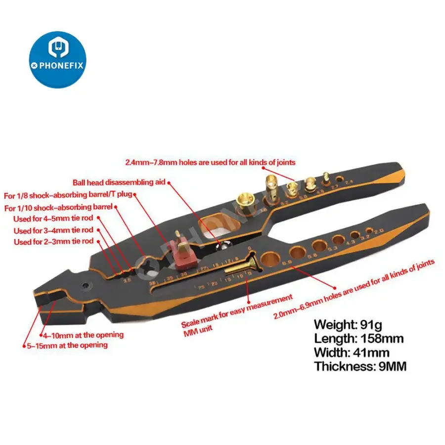Multi-function Remote Control Assembly Tool Pliers For RC Car Repair - Image 2