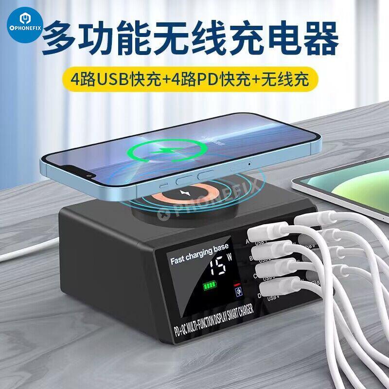 Multifunction 8 Port USB Fast Charging Station with Wireless 100W - Image 13