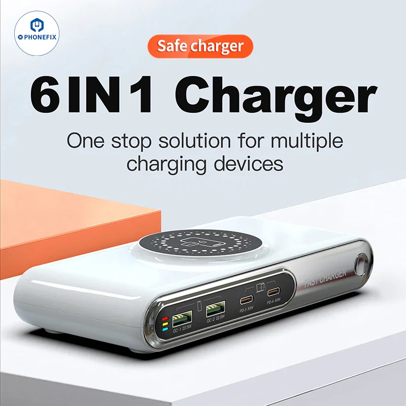 Multifunctional Wireless Charging Station PD QC USB Fast Charger - Image 4