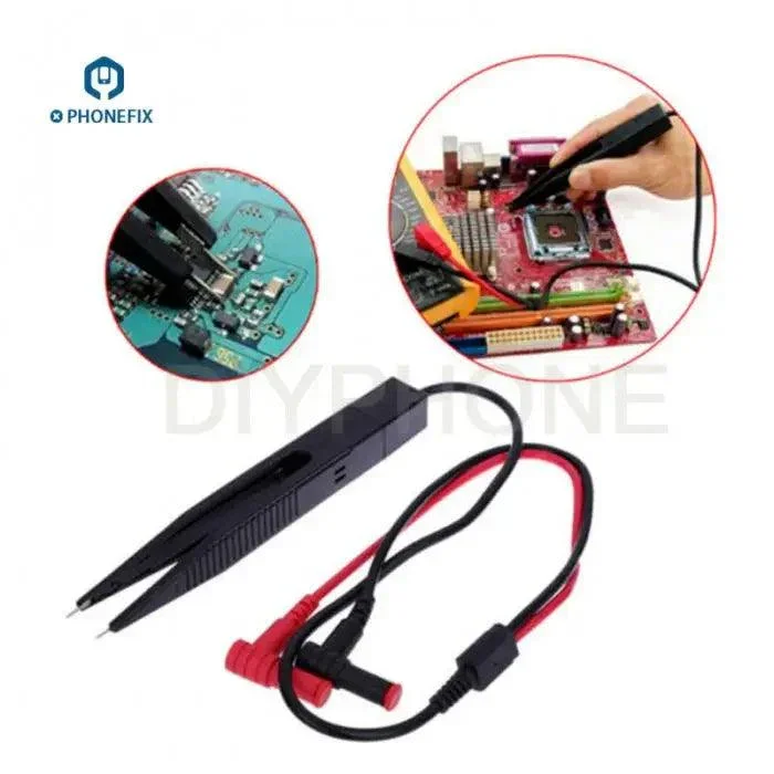 Multimeter Lead Wire Tweezers Probe PCB Board Soldering Repair - Image 4