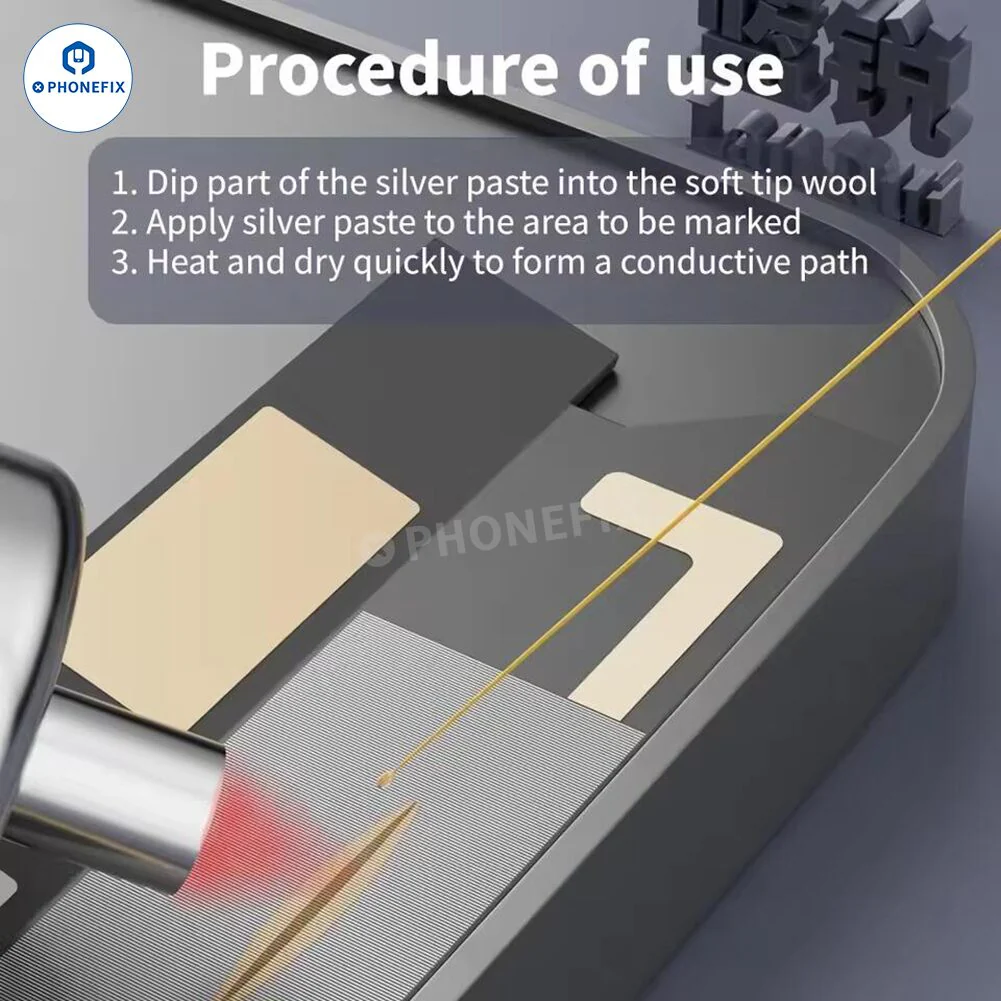 Nano Conductive Silver Paste For iPhone Screen Flex Circuit Repair - Image 4
