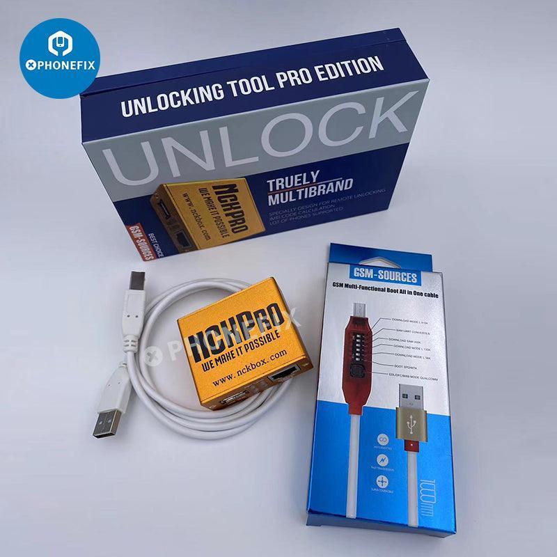 NCK Pro Box Samsung Huawei Flashing Unlocking Tool + 16 Cables