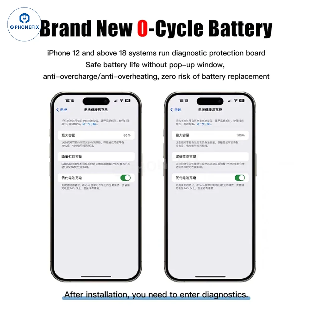 No Pop-up Diagnostic Battery for iPhone 12-16 Pro Max - Image 3