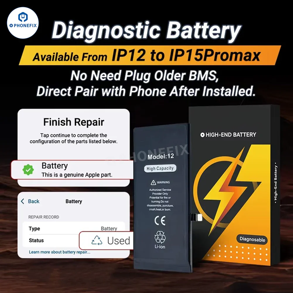 No Pop-up Diagnostic Battery for iPhone 12-16 Pro Max - Image 5