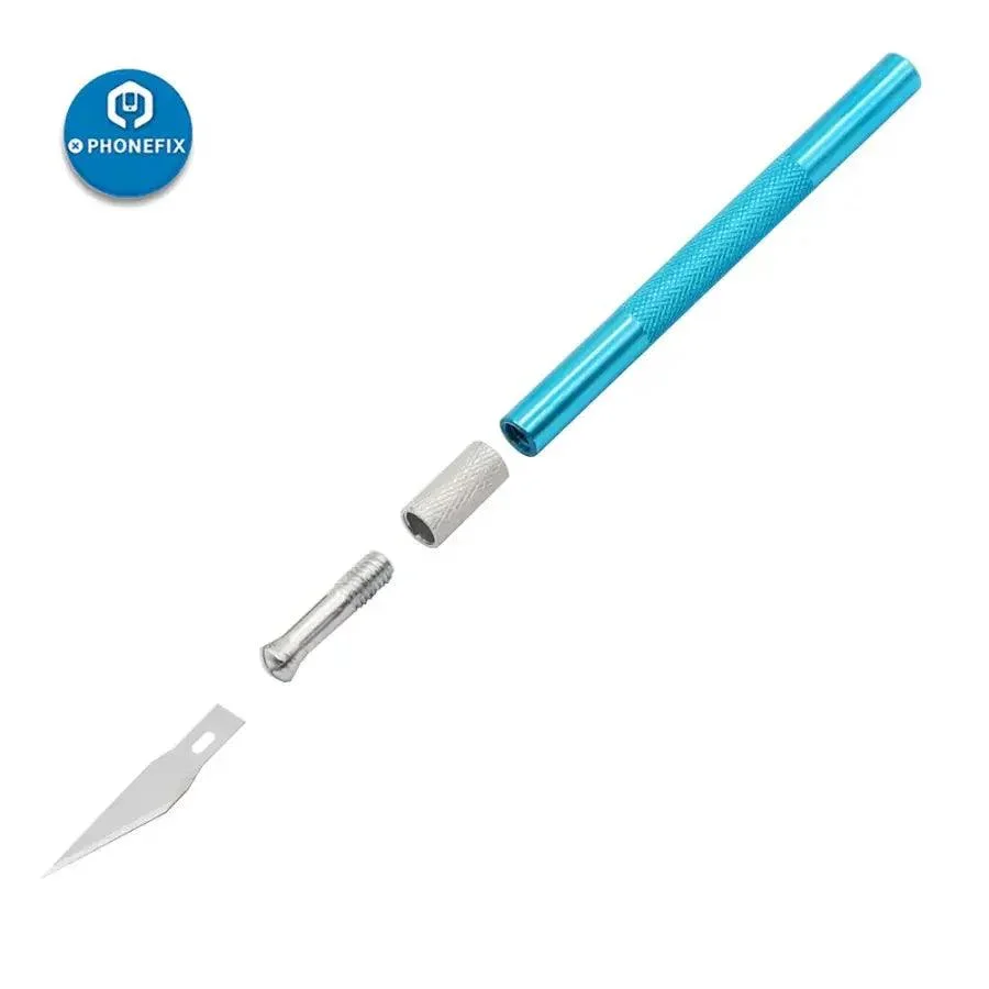 Non-Slip Metal Scalpel Knife DIY PCB Repair Tools with 5pcs Blades - Image 5