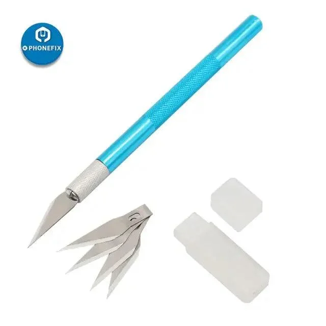 Non-Slip Metal Scalpel Knife DIY PCB Repair Tools with 5pcs Blades - Image 7