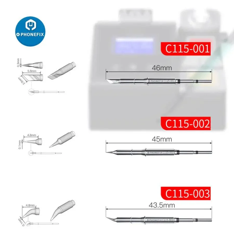 OEM C115 Soldering Iron Tips For JBC NT115-A Nano Handle - Image 4