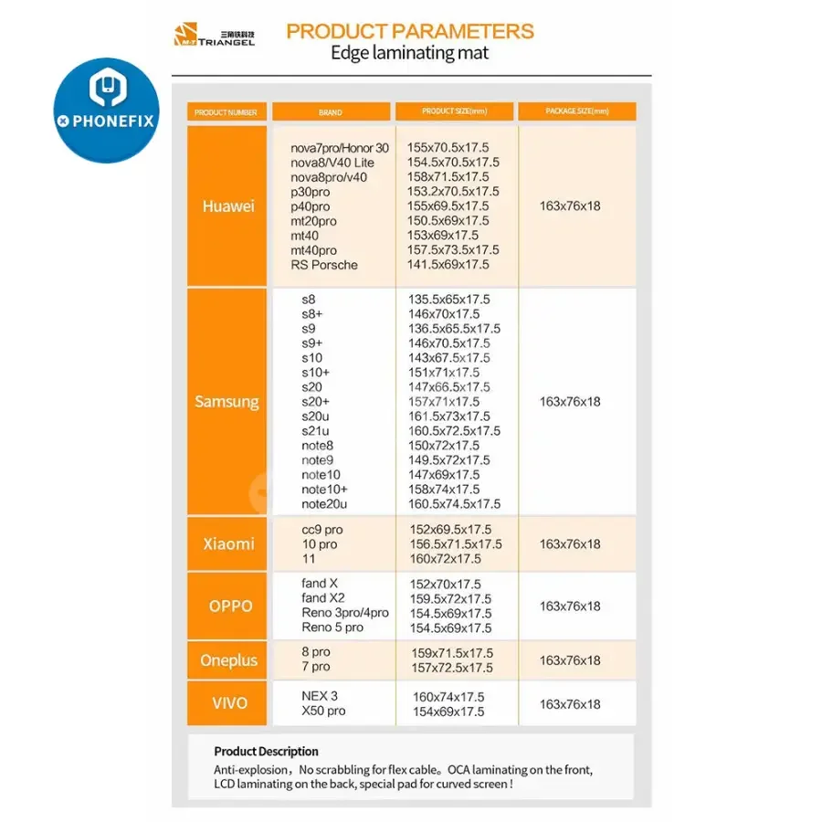 Original Edge Lamination Mat For Samsung Huawei OCA Screen Repair - Image 10