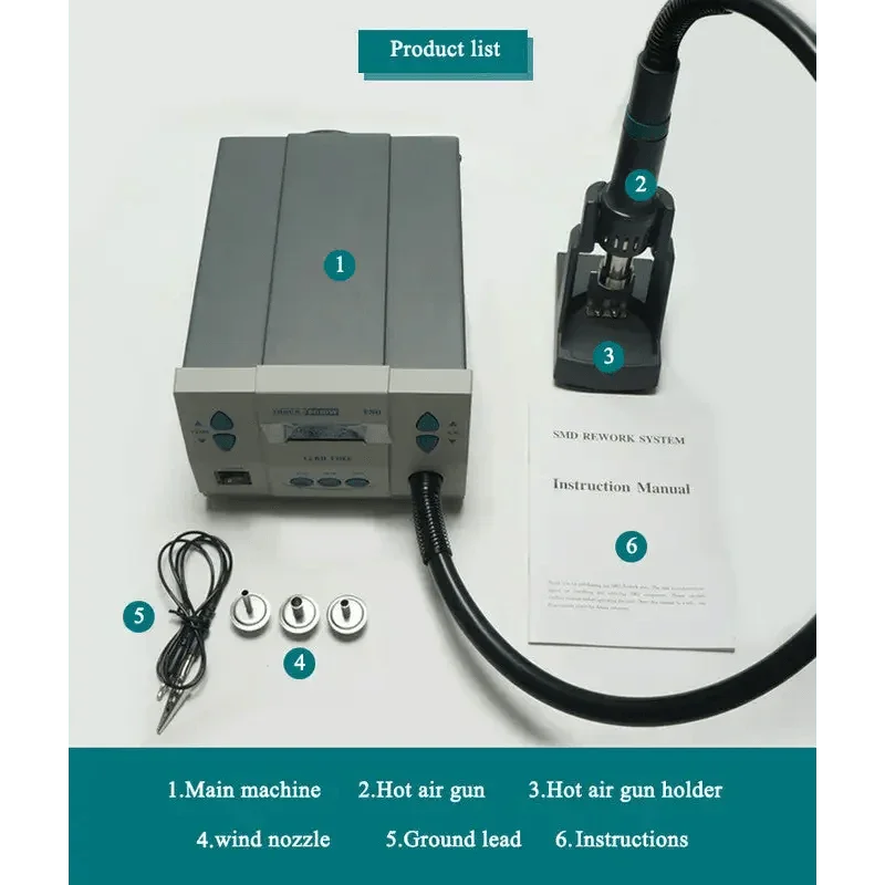 Original QUICK 861DW Hot Air BGA Rework Station 1000W Lead Free - Image 2