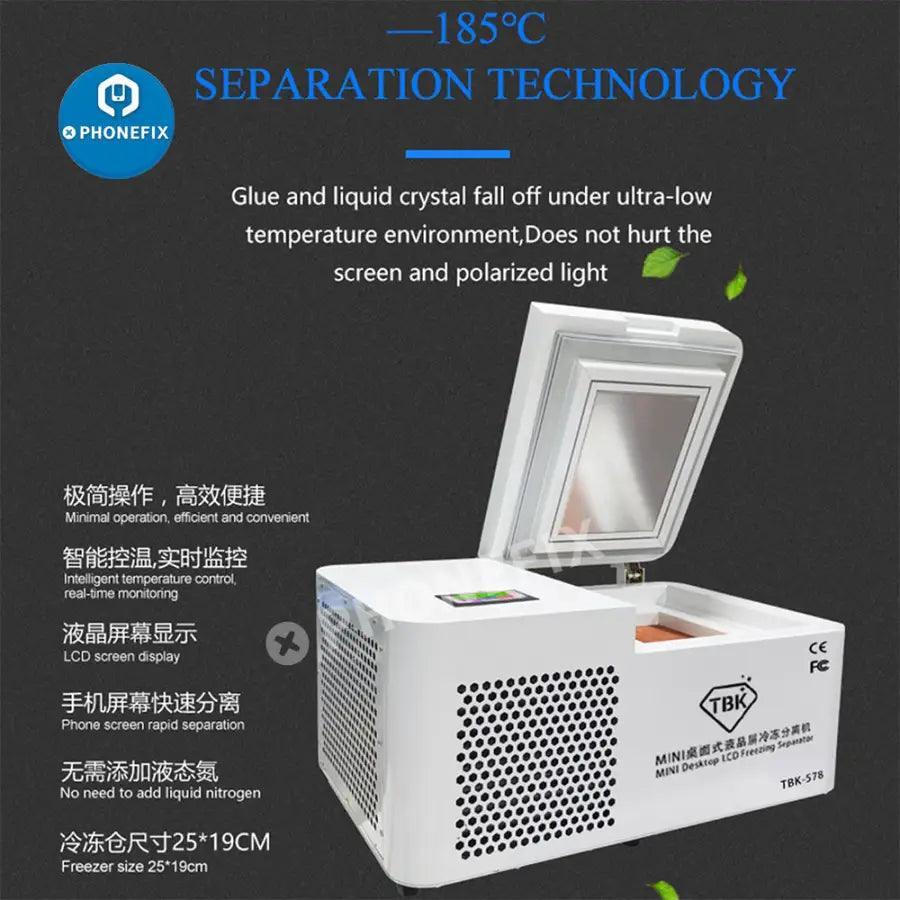 Original TBK-578 Mini Desktop LCD Laminating Frozen Separating Machine - Image 8