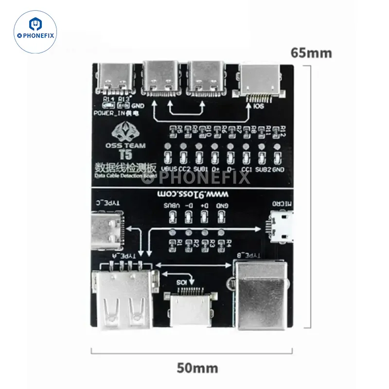 OSS T5 Lightning Type-C Micro Data Cable Detection Board - Image 4