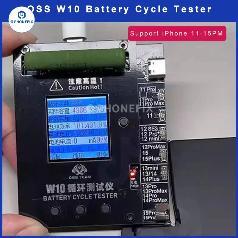OSS W10 Cycle Tester Quick Improves iPhone 11-15 Pro Max Battery Efficiency - Image 3