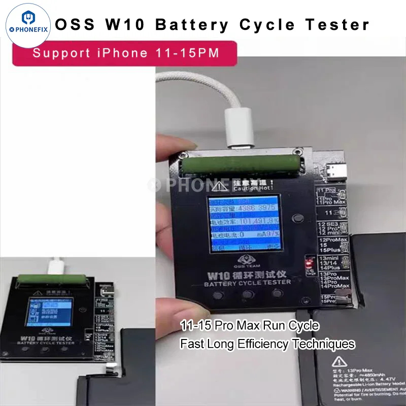 OSS W10 Cycle Tester Quick Improves iPhone 11-15 Pro Max Battery Efficiency - Image 4