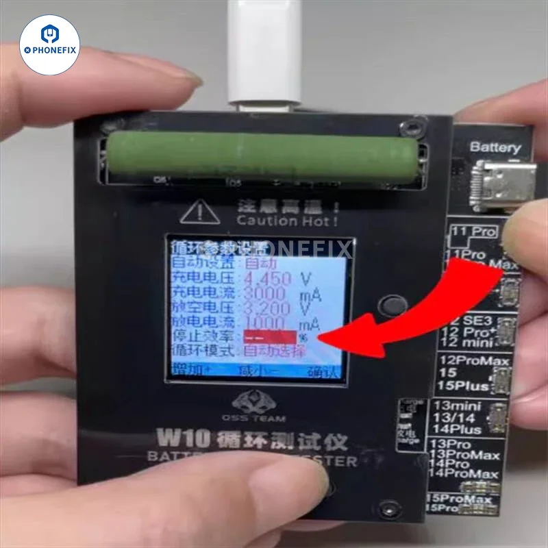 OSS W10 Cycle Tester Quick Improves iPhone 11-15 Pro Max Battery Efficiency - Image 6