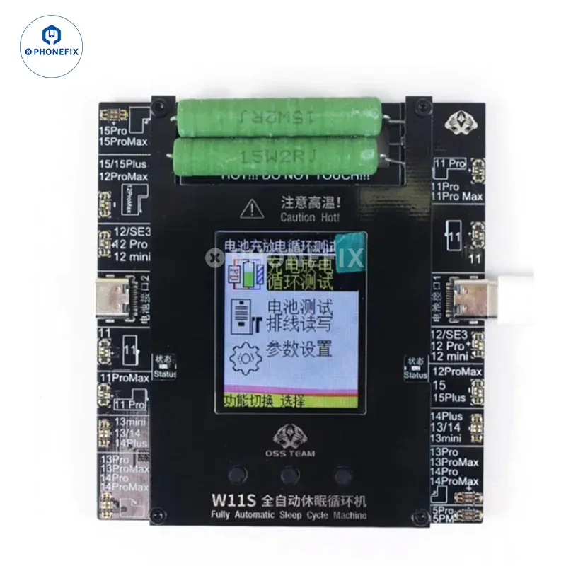 OSS W11S Dual-Channel Battery Cycle Tester For iPhone 11-15 Pro Max - Image 2