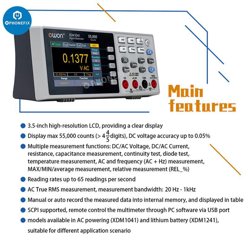 OWON Digital Multimeter AC DC Voltage Current Tester Mini Meter - Image 3