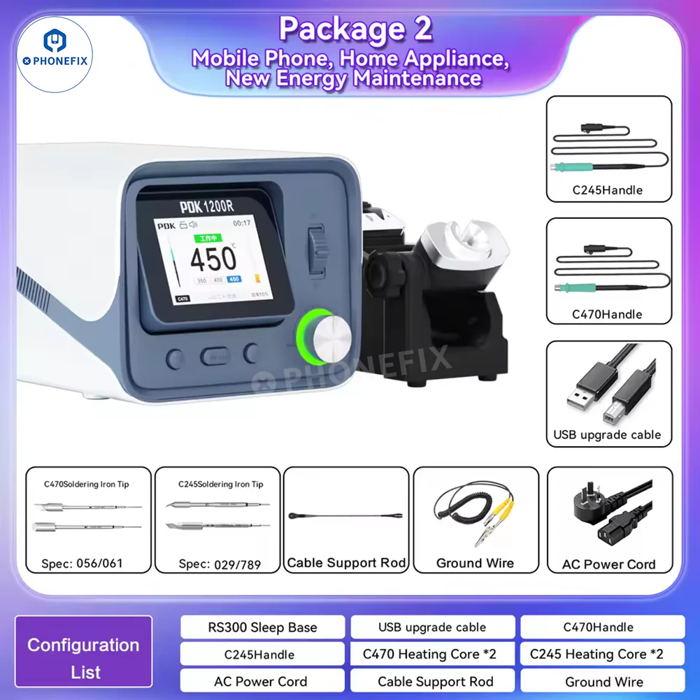 i2C PDK1200 Soldering Station With NT115 T210 T245 Handle - Image 15