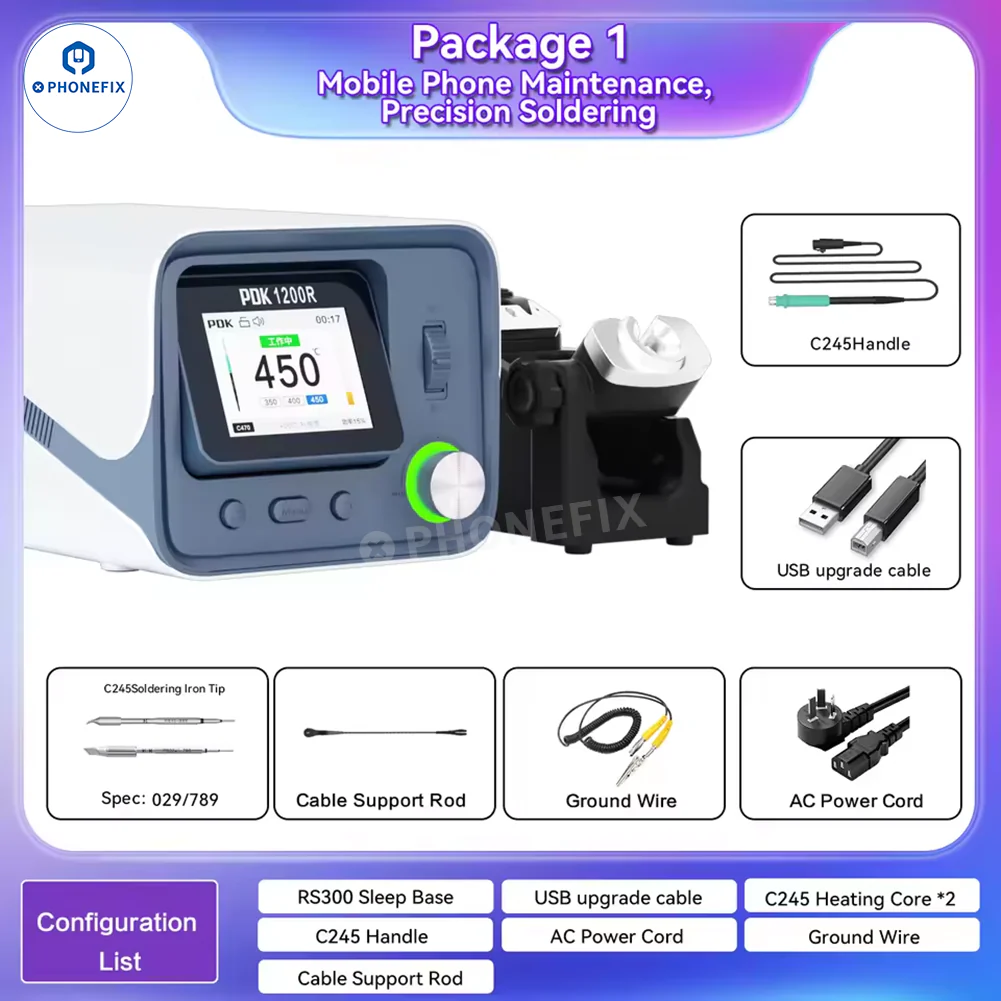 i2C PDK1200 Soldering Station With NT115 T210 T245 Handle - Image 14