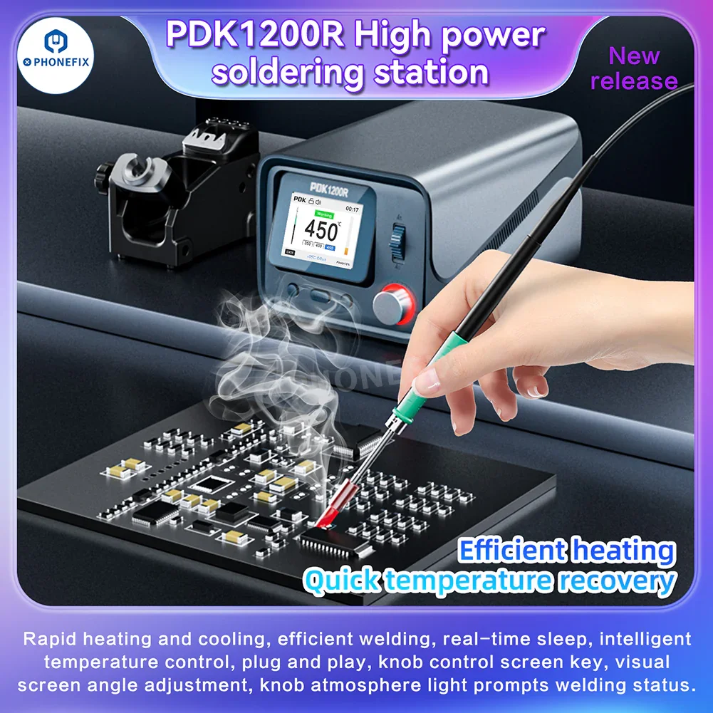 PDK1200R 400W Soldering Station With T470 Handle C470 Iron Tips - Image 2
