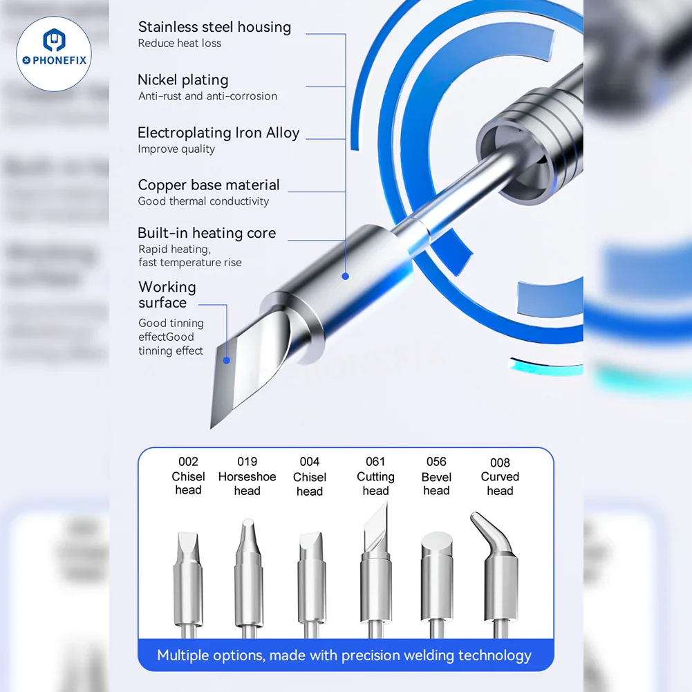 PDK1200R 400W Soldering Station With T470 Handle C470 Iron Tips - Image 7