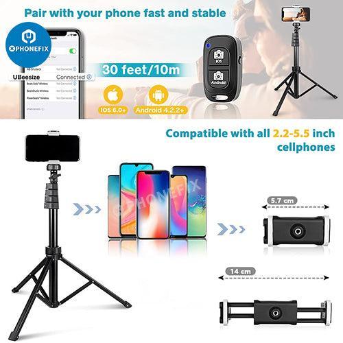 Phone Camera Tripod Stand With Wireless Remote And Head Mount - Image 4