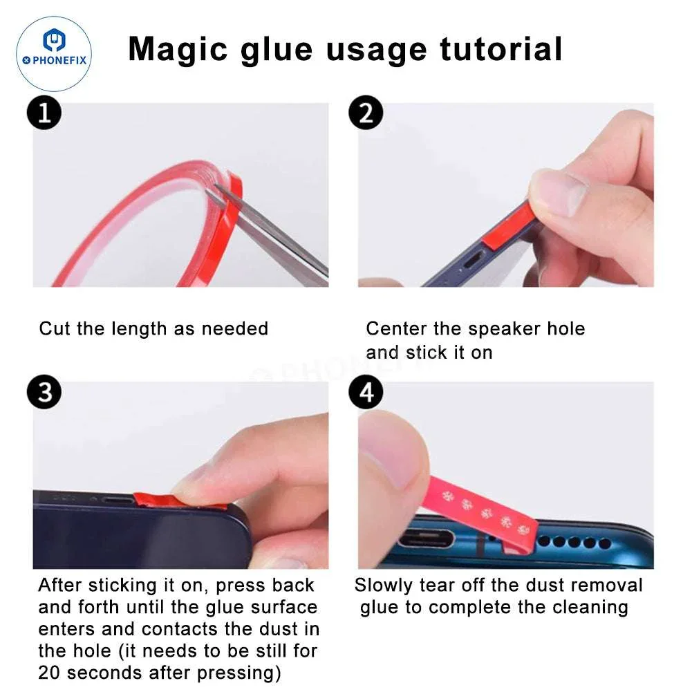 Phone Charging Port Speaker Cleaning Glue Dust Removal Tape - Image 4