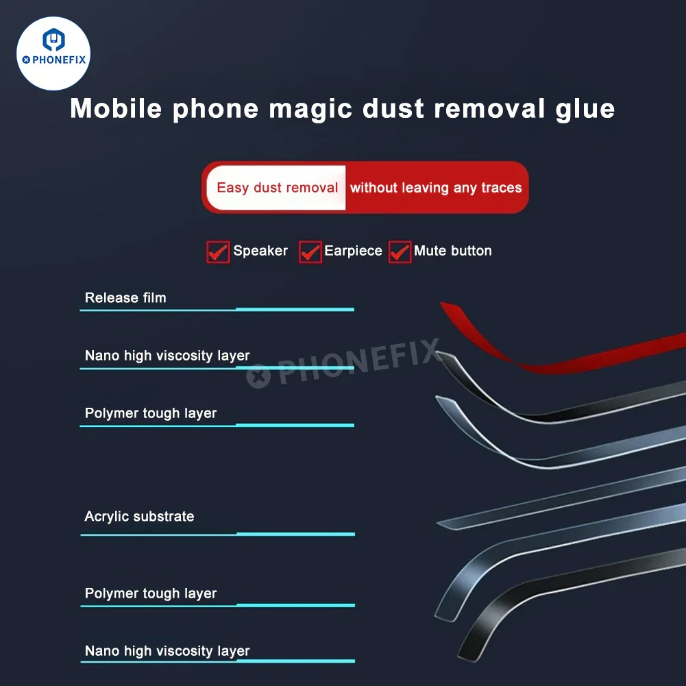 Phone Charging Port Speaker Cleaning Glue Dust Removal Tape - Image 5