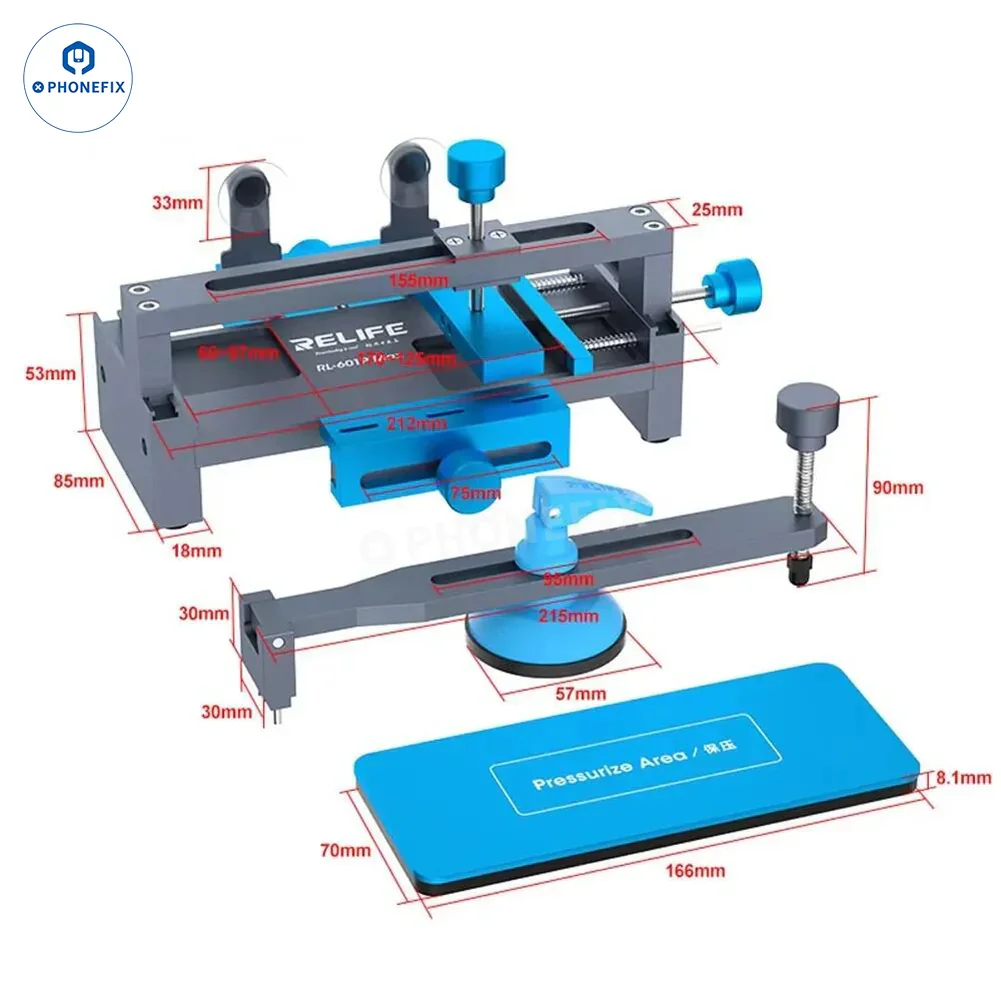 Phone Frame Corrector Fixture LCD Back Cover Glass Removal Clamp - Image 6