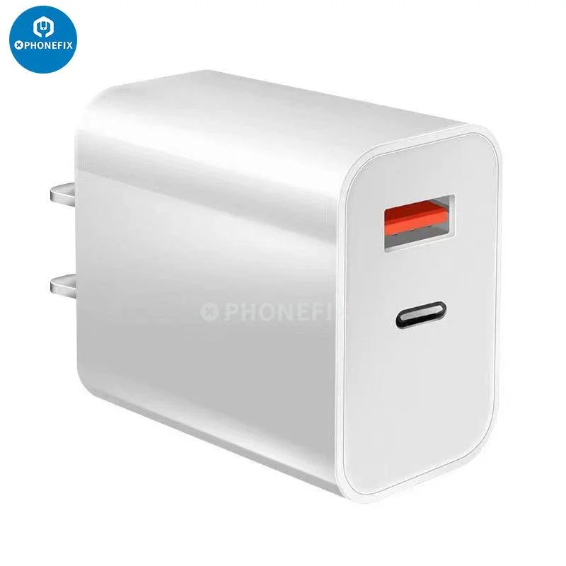 Phone USB-C / USB Dual Port PD Power Adapter for iPhone iPad MacBook - Image 4