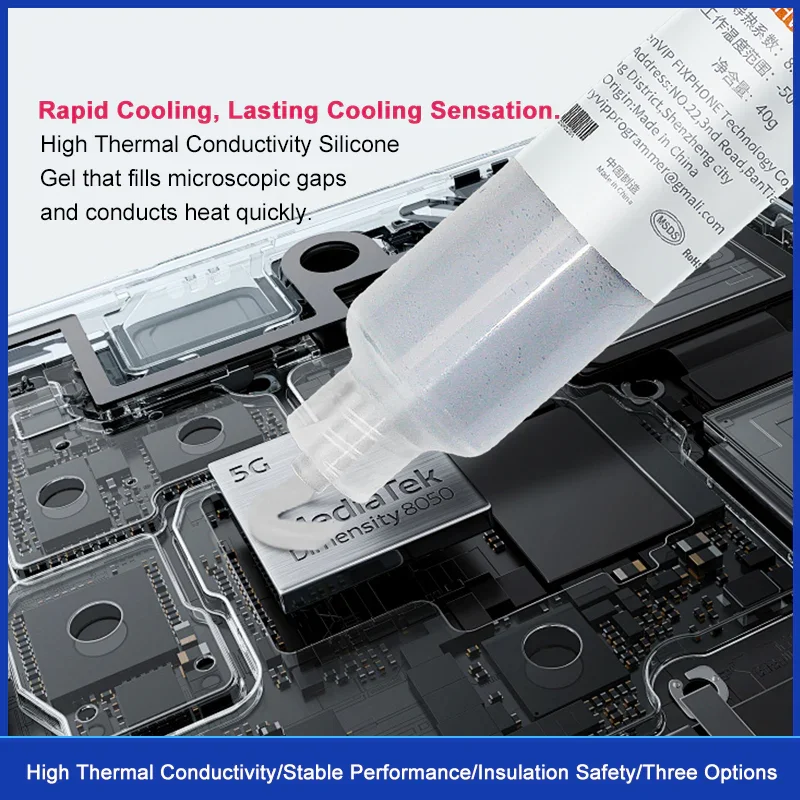 PHONEFIX Chip Thermal Paste Phone Laptop CPU Heat Sink Grease - Image 2