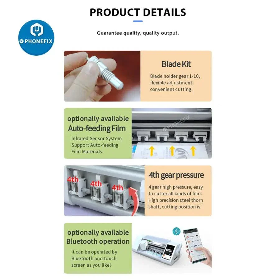 PHONEFIX FX-866 Auto Film Cutting Machine For Phone Glass Protect Film Cutter - Image 19