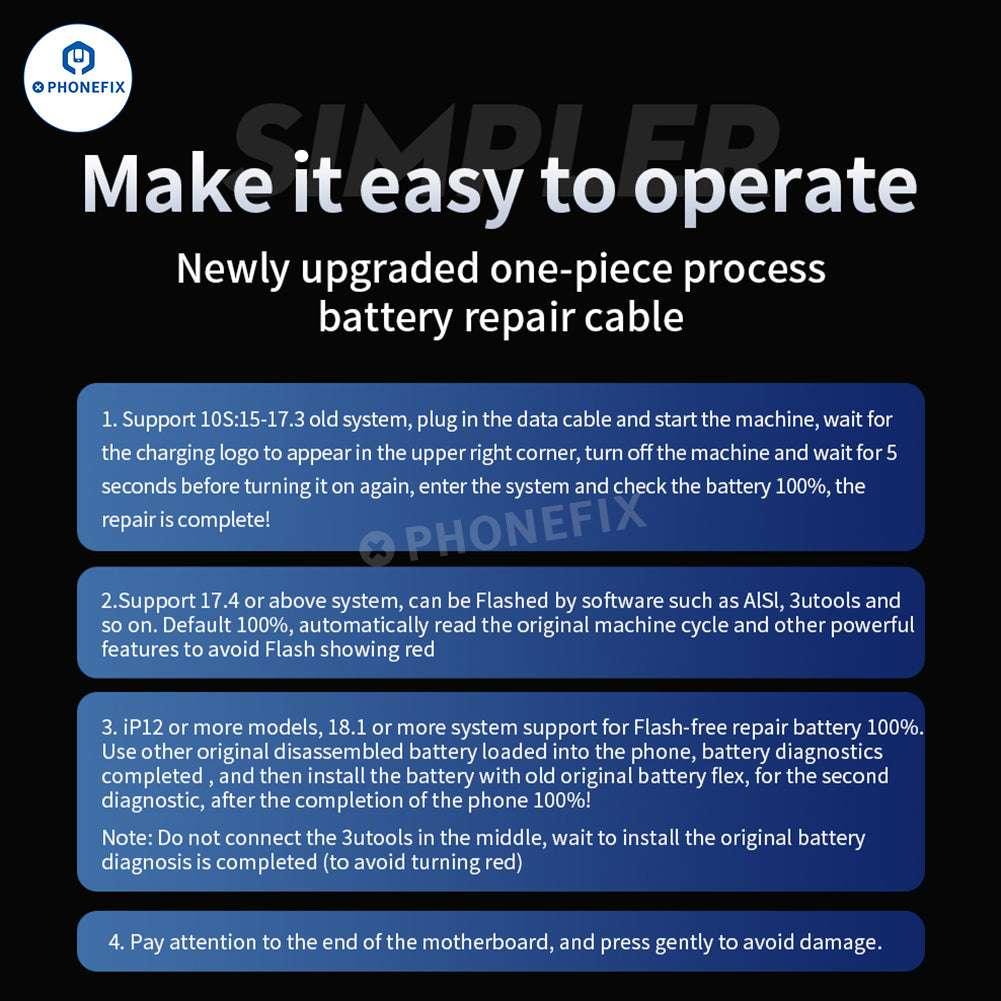 PHONEFIX iOS 18 100% Battery Repair Cable for iPhone 11-15 Pro Max - Image 8