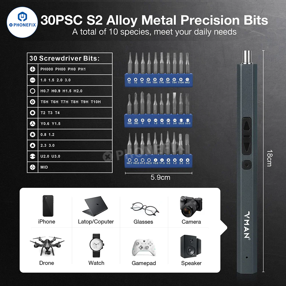 PHONEFIX Mini Electric Screwdriver Set Precision Toolkits - Image 2