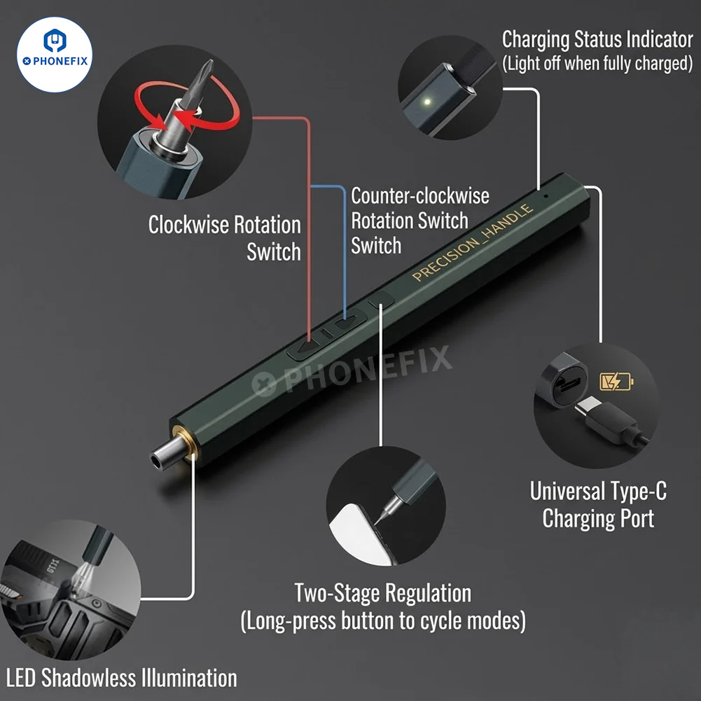 PHONEFIX Mini Electric Screwdriver Set Precision Toolkits - Image 4