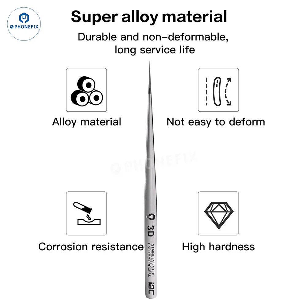 PHONEFIX Super Hard Alloy 3D Tweezers Mobile IC Tiny Parts Gripper - Image 12