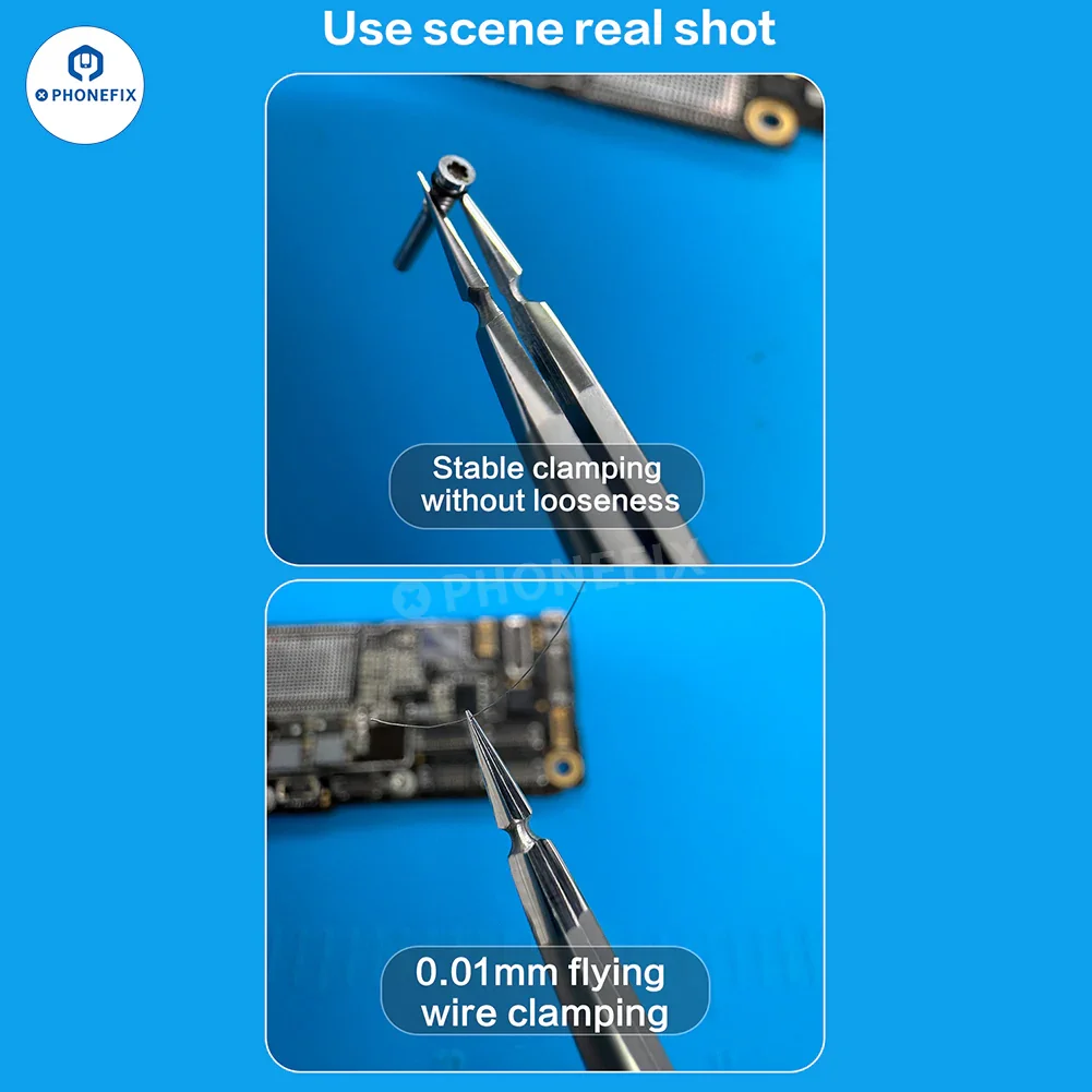 PHONEFIX Super Hard Alloy 3D Tweezers Mobile IC Tiny Parts Gripper - Image 7