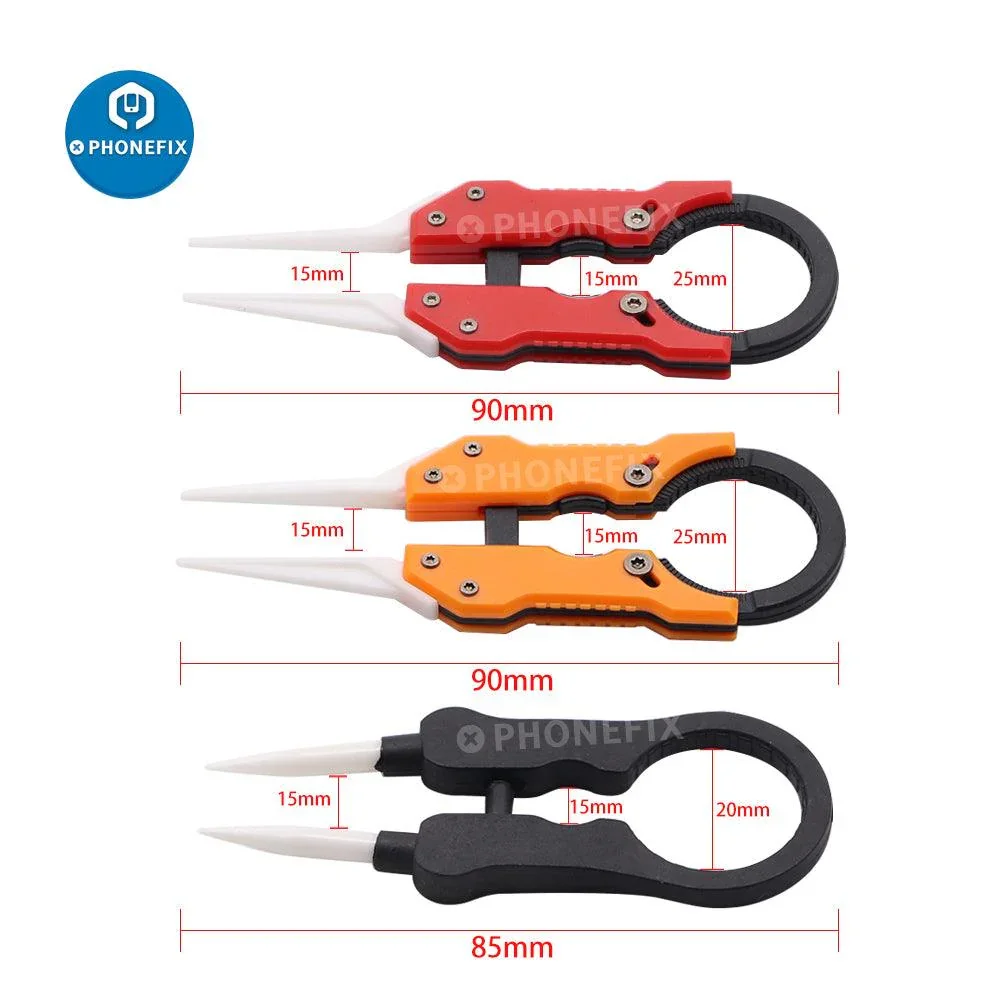 Pointed Tip Industrial Ceramic Tweezers Heat-Resistant Forceps Tool - Image 11