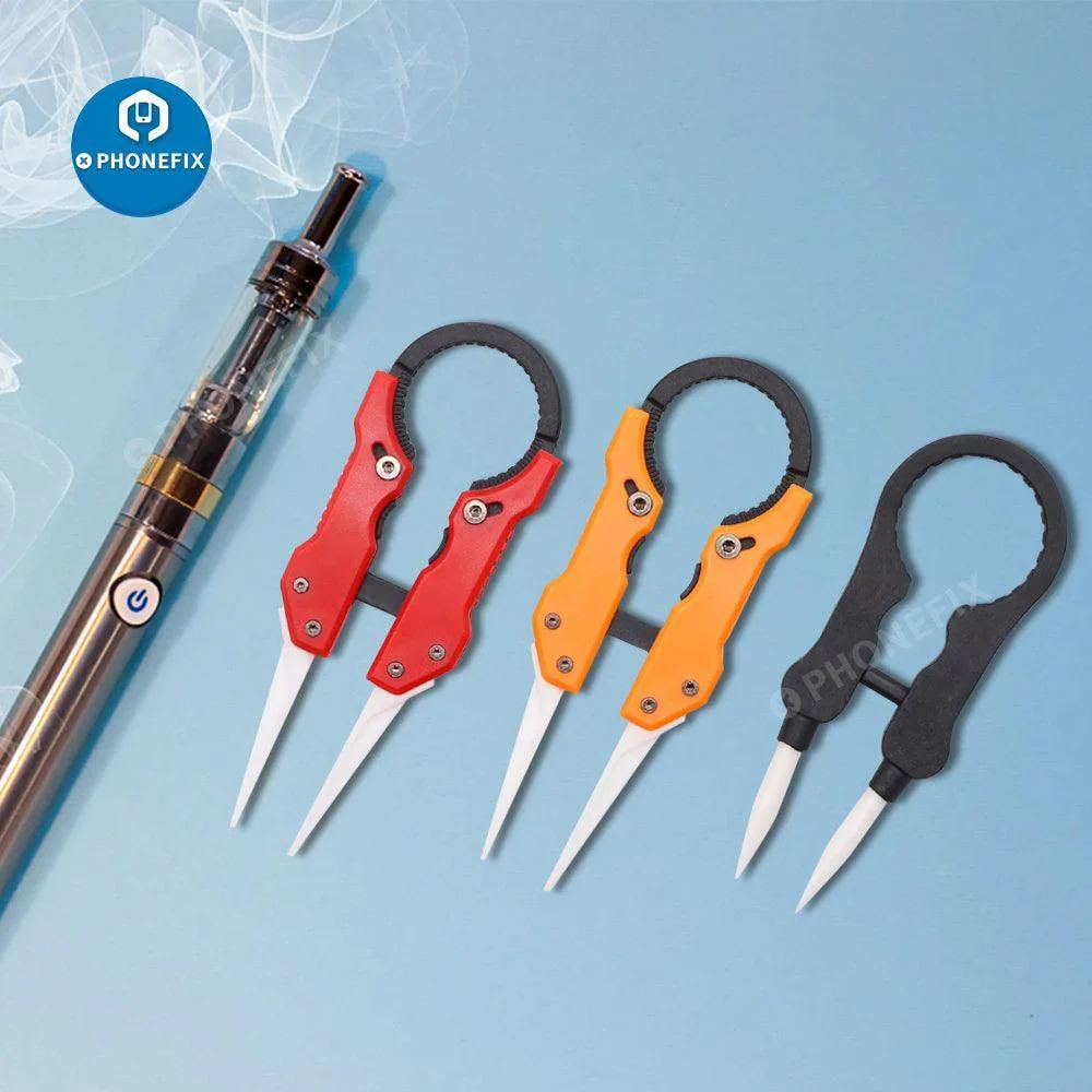 Pointed Tip Industrial Ceramic Tweezers Heat-Resistant Forceps Tool - Image 3