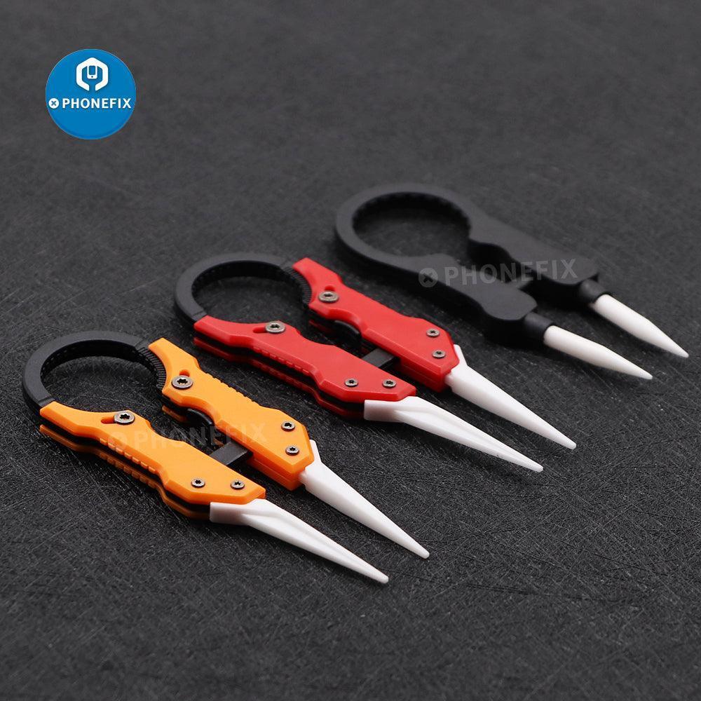 Pointed Tip Industrial Ceramic Tweezers Heat-Resistant Forceps Tool - Image 4