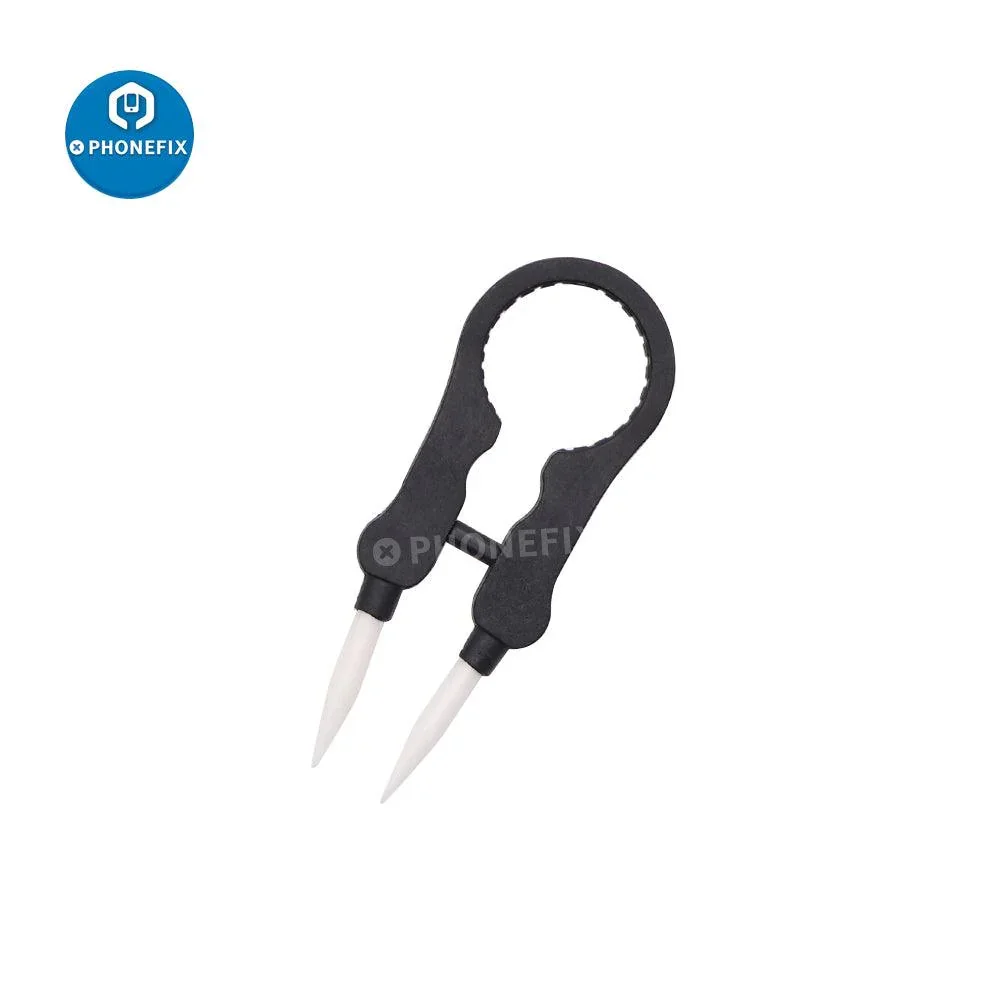 Pointed Tip Industrial Ceramic Tweezers Heat-Resistant Forceps Tool - Image 7