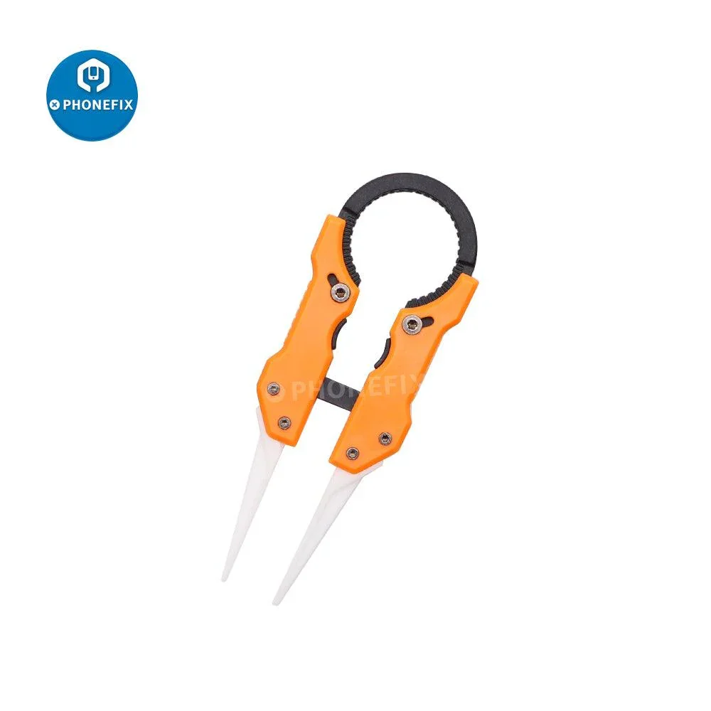 Pointed Tip Industrial Ceramic Tweezers Heat-Resistant Forceps Tool - Image 8